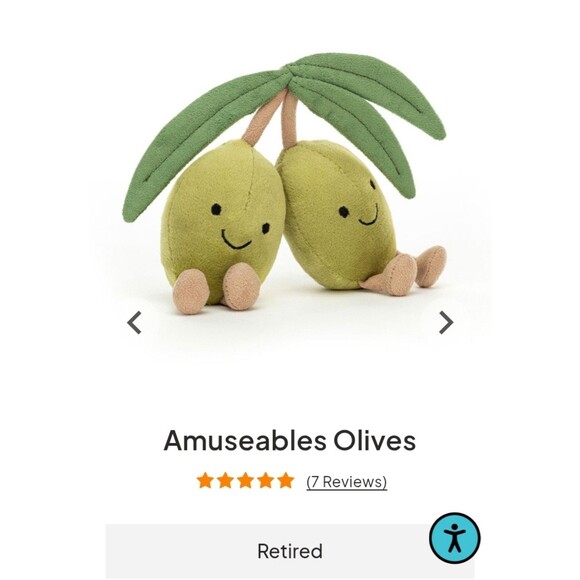 Jellycat Amuseable Olives - Brand New With Tags - Retired Design - Picture 4 of 4